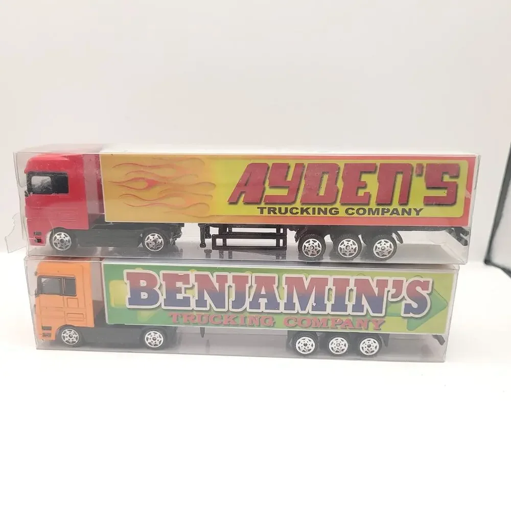 Swibco Trucking Company Toy Semi Truck Set of 10 New in package Orange Gray